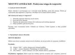 Motywy literackie- rozprawka