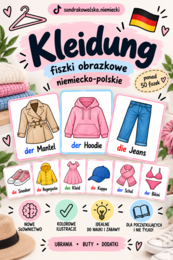 Kleidung – niemiecko-polskie fiszki obrazkowe