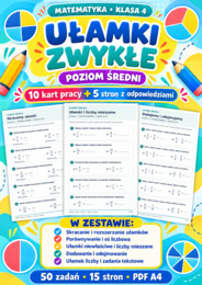 UŁAMKI  ZWYKŁE-ŚREDNIE-klasa 4