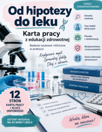 Od hipotezy do leku – karta pracy z kluczem odpowiedzi. Edukacja zdrowotna