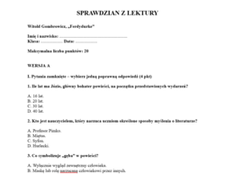 Sprawdzian- Ferdydurke