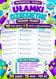 UŁAMKI DZIESIĘTNE-TRUDNE-klasa 5
