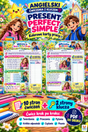 Present Perfect Simple - 10-stronicowy workbook dla uczniów szkoły podstawowej