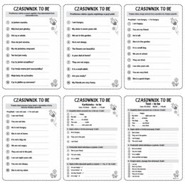 CZASOWNIK TO BE – kompleksowy pakiet edukacyjny dla klas 1–4 szkoły podstawowej