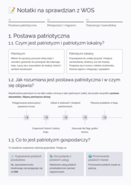 Notatki na sprawdzian z WOS-u: Patriotyzm, Mniejszości i Tolerancja