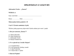 Sprawdzian- Zemsta