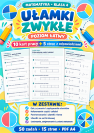 UŁAMKI  ZWYKŁE-ŁATWE-klasa 4