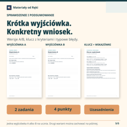 Notacja wykładnicza - 6 wyzwań, arkusze A/B i wyjściówki | klasa 7