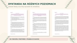 TEKSTY DO PISANIA ZE SŁUCHU – 21 DYKTAND