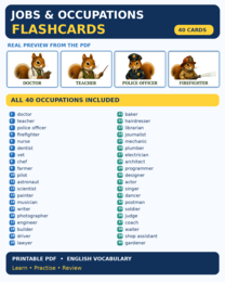 Jobs flashcards