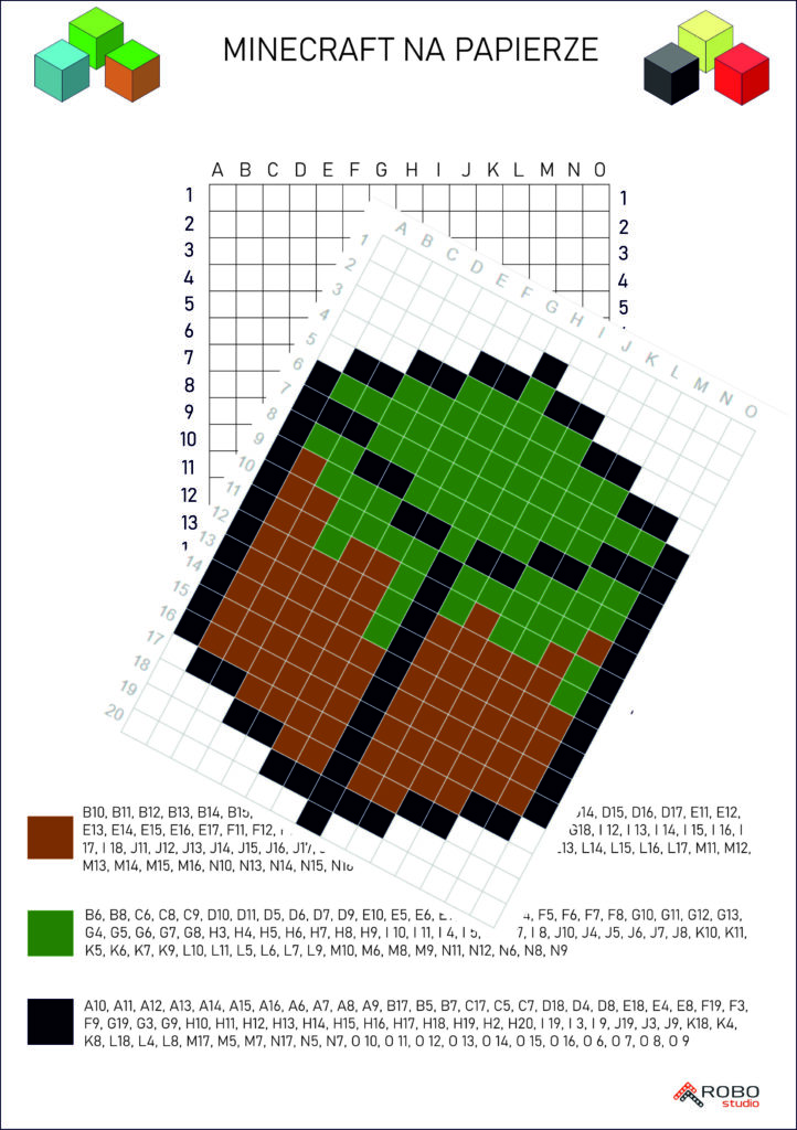 Kodowanka Minecraft Dyktando Graficzne Klasy 1 3 • Złoty Nauczyciel 1810