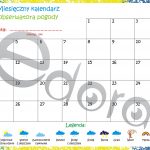 Miesięczny kalendarz obserwatora pogody z naklejkami