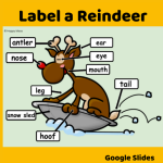 Label a Gingerbread Man Christmas vocabulary