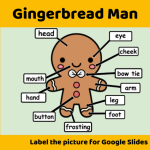 Label a Gingerbread House Christmas Vocabulary Domek z piernika
