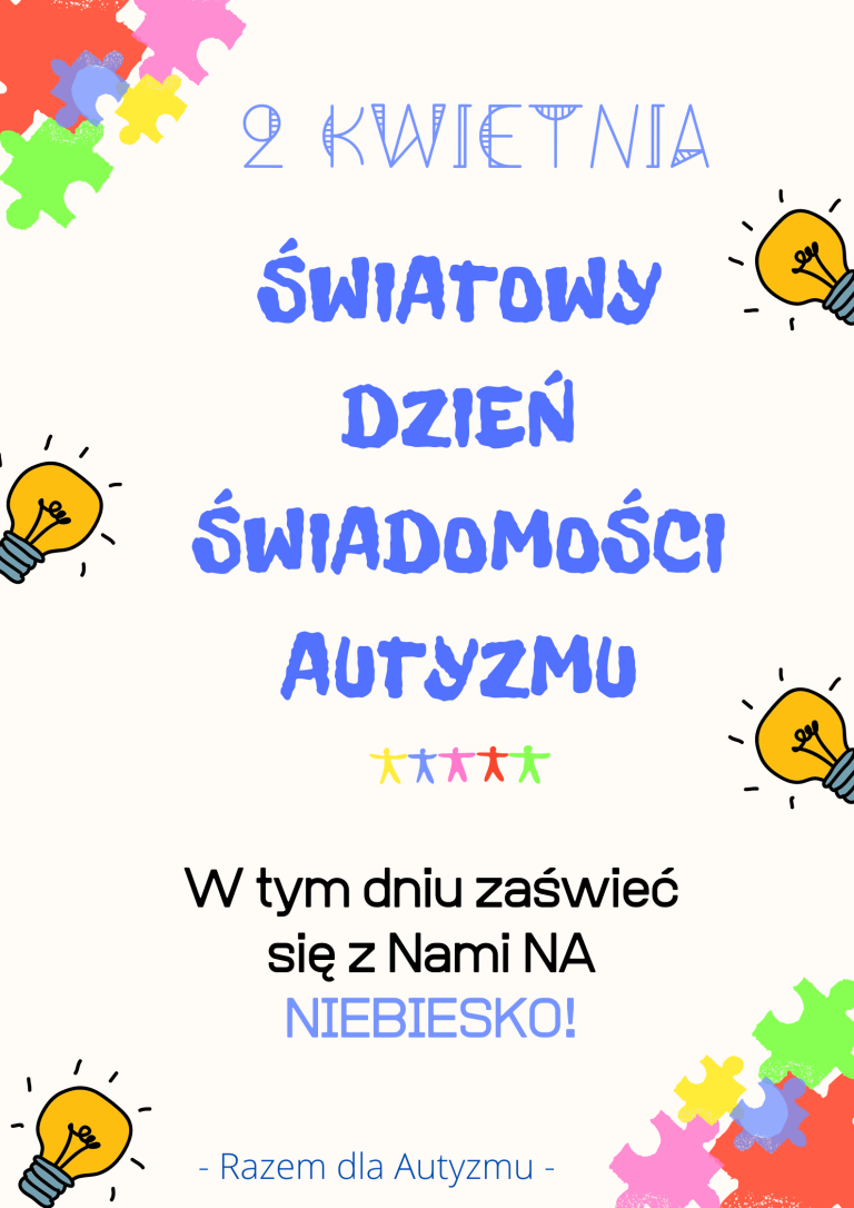 Plakat Światowy Dzień świadomości Autyzmu • Złoty Nauczyciel 1206