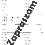 Wyrażenia algebraiczne – Sprawdzian/powtórzenie