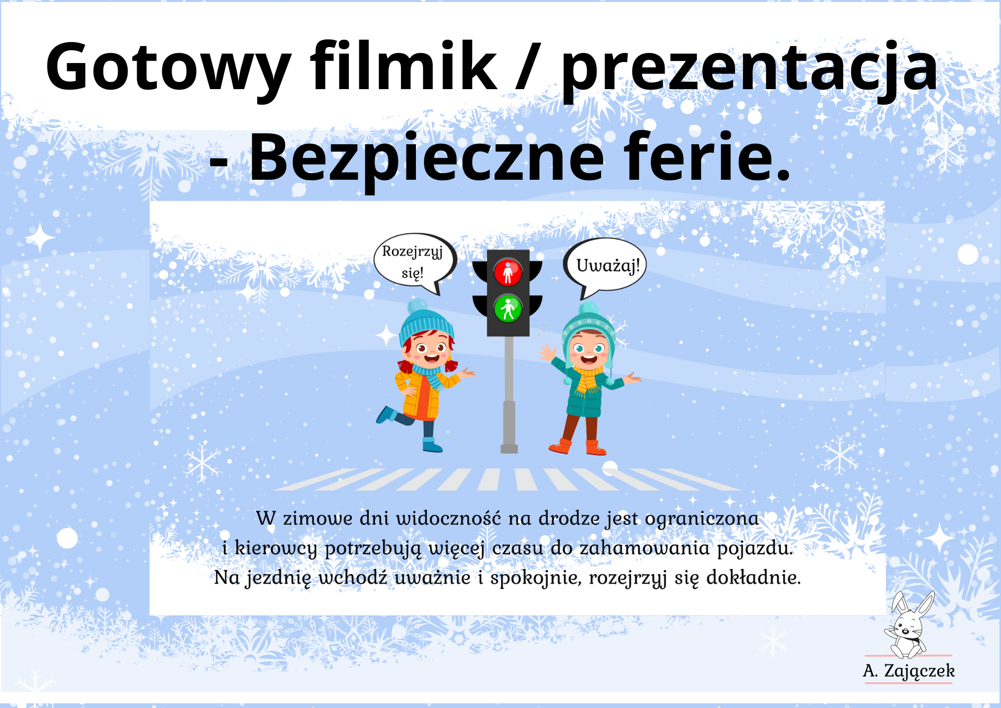 Bezpieczne Zabawy Na śniegu Film Edukacyjny Dla Dzieci Bezpieczne ferie - gotowy film - lodowisko, zabawy na śniegu, kulig