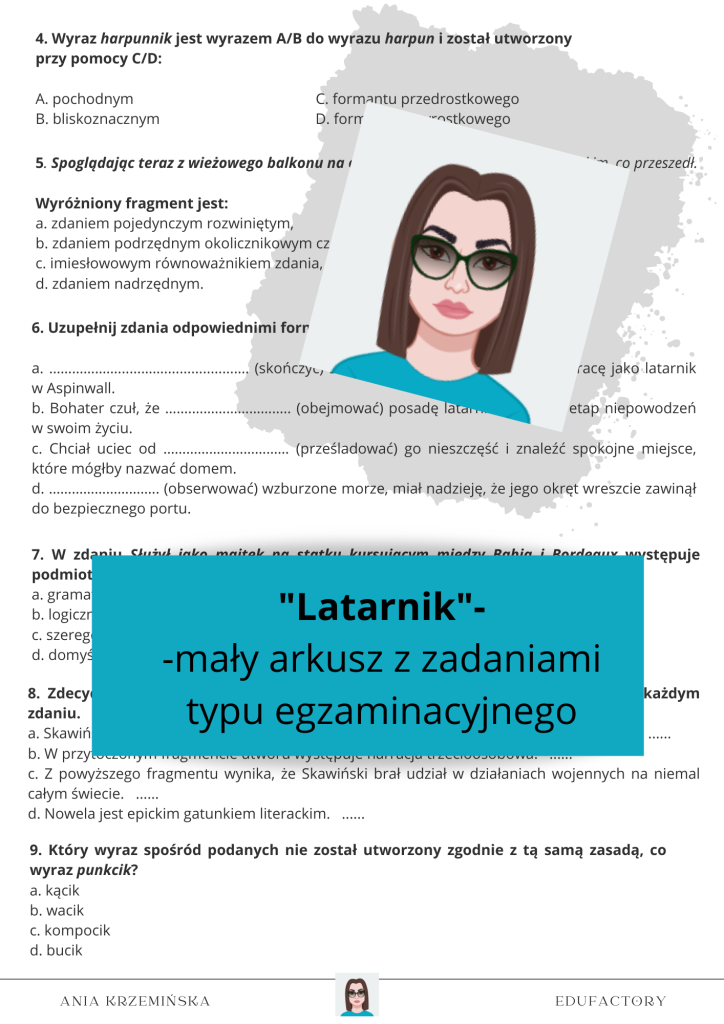 Latarnik Mały Arkusz Z Zadaniami Typu Egzaminacyjnego E8 • Złoty Nauczyciel 1775