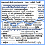 Sejm Wielki, Konstytucja 3 maja, drugi rozbiór Polski – notatki i karta pracy