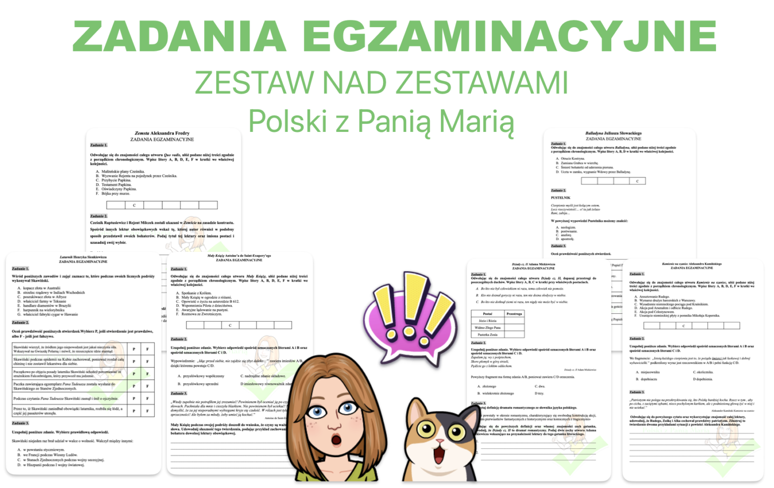 Zadania Egzaminacyjne - Lektury Obowiązkowe W ZESTAWIE TANIEJ • Złoty ...