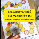 Gra planszowa „Asertywność dla dzieci 10-14 lat. Plansza + 45 pytań” – pomoc edukacyjna do druku