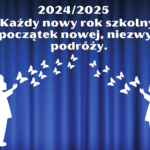 Napis SÓJKI WITAJĄ tło kolor, na rozpoczęcie roku szkolnego/przedszkolnego