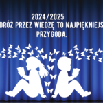 Napis SÓJKI WITAJĄ tło kolor, na rozpoczęcie roku szkolnego/przedszkolnego