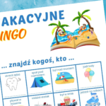 Wakacyjne BINGO (klasa 4-8) początek roku, powrót do szkoły