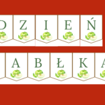 DZIEŃ JABŁKA – girlanda – napis – gazetka – szkoła – wersja 1