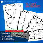 Słówka Na Słodko – Zestaw 3 gier edukacyjnych do nauki słownictwa z „Shine on 2” – Unit 2 What Weather!