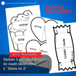 Słówka Na Słodko – Zestaw 3 gier edukacyjnych do nauki słownictwa z „Shine on 2” – Unit 1 Happy birthday!