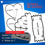 Słówka Na Słodko – Zestaw 3 gier edukacyjnych do nauki słownictwa z „Shine on 1”