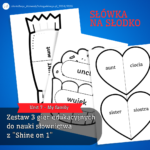 Słówka Na Słodko – Zestaw 3 gier edukacyjnych do nauki słownictwa z „Shine on 1”