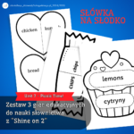 Słówka Na Słodko – Zestaw 3 gier edukacyjnych do nauki słownictwa z „Shine on 2” – Unit 6 Animal Fun!