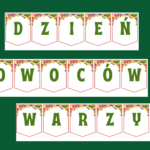 DZIEŃ OWOCÓW I WARZYW – biblioteka – świetlica – girlanda – gazetka – wersja 2