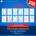 Słówka Na Słodko – Zestaw 3 gier edukacyjnych do nauki słownictwa z „Shine on 2” – Unit 3 My Clothes!