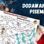 MATEMATYCZNY LABIRYNT – odejmowanie pisemne, klasa 4, 5, 6 Boże Narodzenie, Święta, Mikołajki, zima