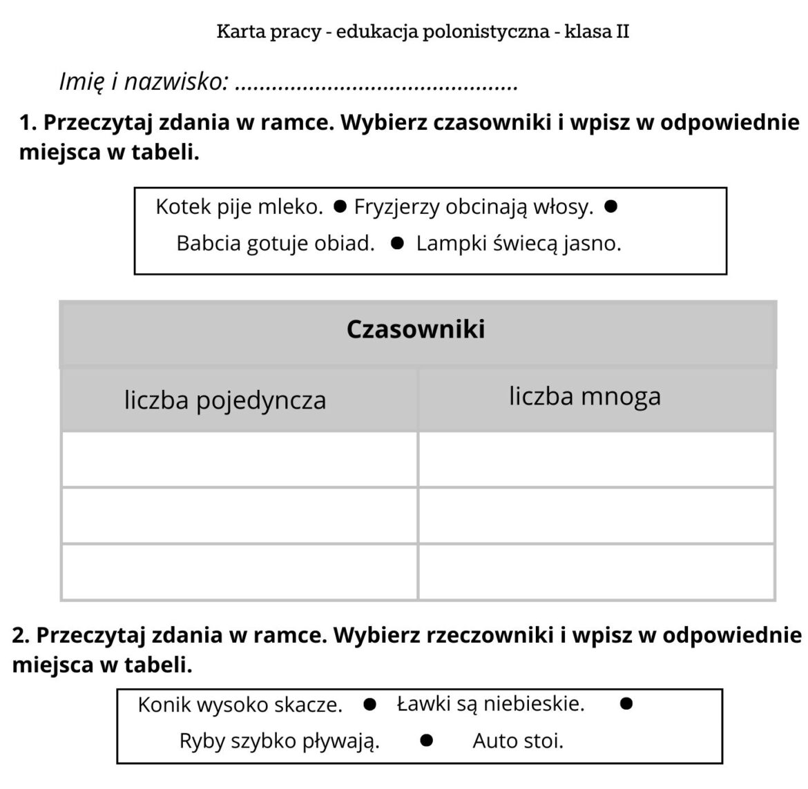 Karta pracy