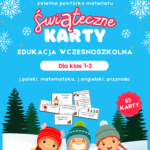 63 SWIĄTECZNE KARTY Z MATEMATYKI dla klas 4-8