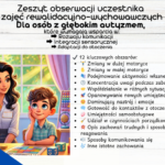 Wypełniony Zeszyt Obserwacji Uczestnika Zajęć Rewalidacyjno-Wychowawczych Uczeń ze złożonymi deficytami rozwojowymi – obejmującymi zarówno sferę poznawczą, motoryczną, jak i komunikacyjną.