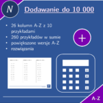 Odejmowanie do 10 000 | matematyka | 26 kolumn