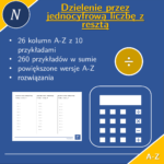 Mnożenie przez dwucyfrową liczbę | matematyka | 26 kolumn