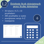 Dzielenie liczb dziesiętnych przez liczbę naturalną | matematyka | 26 kolumn