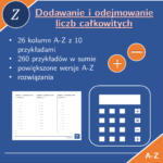 Mnożenie liczb całkowitych | matematyka | 26 kolumn