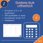 Mnożenie liczb całkowitych | matematyka | 26 kolumn