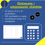 Mnożenie ułamków | matematyka | 26 kolumn