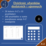 Złożone ułamki dodatnie i ujemne | matematyka | 26 kolumn