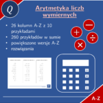 Kwadrat liczb całkowitych | matematyka | 26 kolumn