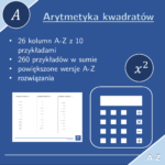 Kwadrat ułamków dodatnich i ujemnych | matematyka | 26 kolumn