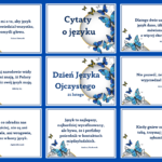 DZIEŃ JĘZYKA OJCZYSTEGO – cytaty – GAZETKA – 21 str. – fiszki – biblioteka – wersja 4